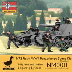 NUMODEL NM0011 | 1/72 Resin WWII Panzerkorps Scene Kit “Steel Storm” | 8pc