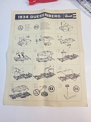 Revell 1934 Duesenberg Model Kit 1:48 Scale 1977 Vintage Partially Assembled