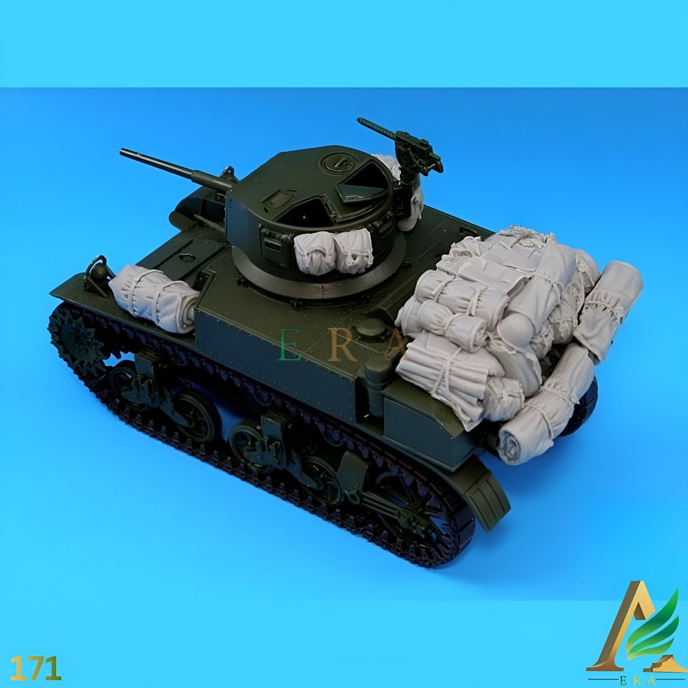 1/35 M3A1 Stuart Tank Stowage Resin Kit Accessory Set (NO TANK) Unassembled Toys