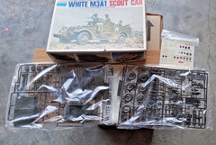 Peerless US Army WWII Armored Cavalry White M3A1 Scout Car 1/35 scale open box