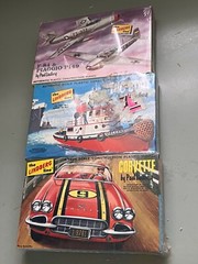 Lindberg 1970s model airplane Corvette Tug sealed nib new old stock 136 431 740