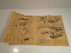 1958 Revell Volkswagen Micro Bus Model H-1228 Original Assembly Instructions
