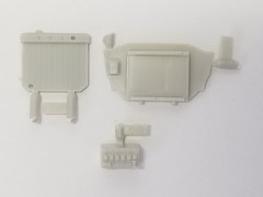 1958 Edsel Pacer RADIATOR , HOSE & BATTERY from AMT 1:25 Model Kit 58