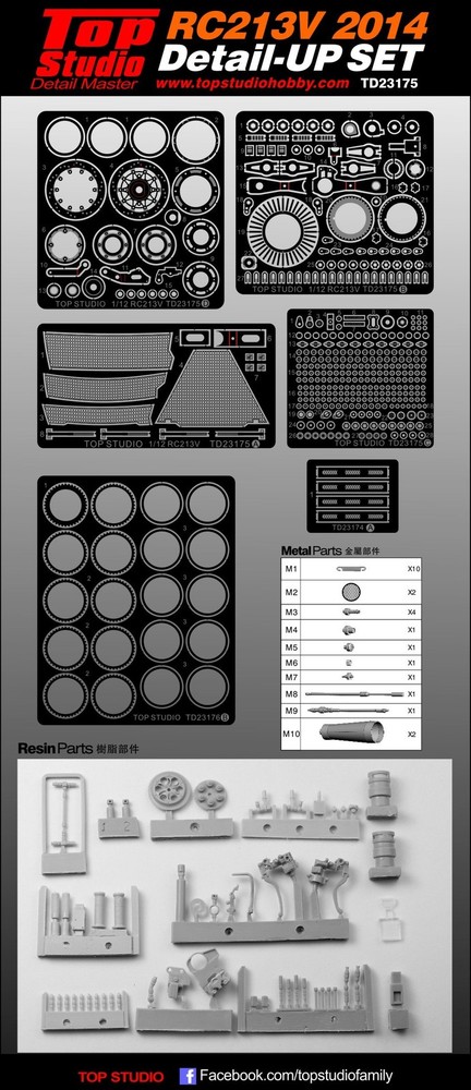 Top Studio Honda RC213V 2014 Detail-Up Set 1/12 TD23175