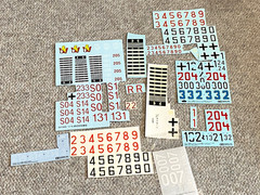 TAMIYA 1/16 1/15 BANDAI? ARCHER TIGER PANTHER ARMOR TANK DECAL SHEET LOT