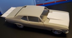Resin Rear Spoiler & Bubble Hood Combo for ’72*/69 Nova AMT*/Revell 1/25.