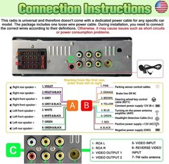 6.36″ Single Din Car Stereo with Wireless CarPlay & Android Auto, IPS