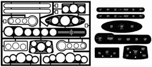 The Model Car Garage MCG-2030 Street Rod Gauge Panels with digital faces