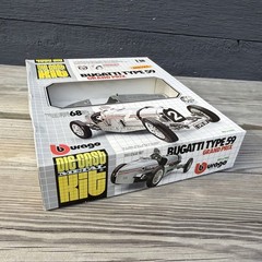 VTG BBurago Bugatti Type 59 /1934 Grand Prix Diecast Model Kit Unbuilt 1/18