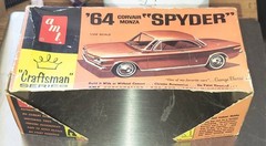 1964 Corvair AMT Craftsman Yellow Spyder Unbuilt Torn box ~ Includes “alligator”