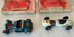 Hubley 852K Indy Car & 853K Hot Rod – RARE Factory Built Store Displays w/ bases