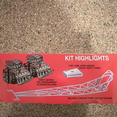 AMT Model King Two Much! Twin-Engine Dragster 1:25 Plastic Kit #21489P
