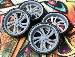 1/24 Resin: 26 Scale-Inch “ATL 404” Model Car Wheels/Tires,1/25, 3D Print