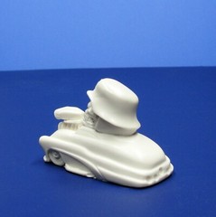 Jimmy Flintstone Lil Shitzz resin Surfer Numbskull aboard a ’49 Merc LS8