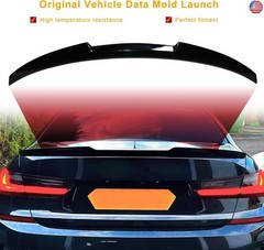 KHK G20 Trunk Spoiler, Gloss Black Car Rear Trunk Tail Spoiler, M4 Style Rear