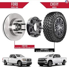 Wheel Accessories Parts 4 Pcs Hub Centric Wheel Spacers 6 on 135mm 1.50 Inch