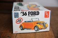 1973 AMT ’36 Ford Coupe Roadster Model Car Kit built junkyard box No. A136