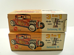 AMT TWO Ford ’32 ford V-8 the “deuce” competition coupes 3 in 1 customizing kits