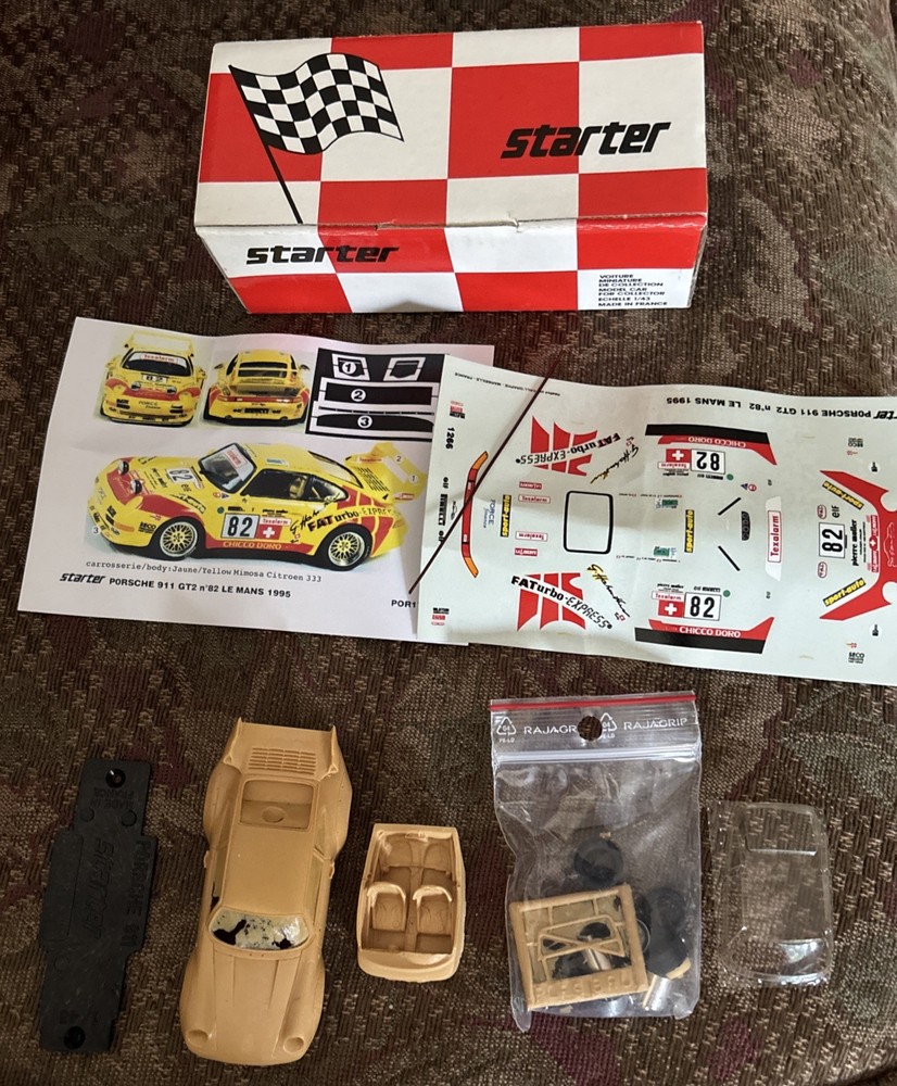 Starter Le Mans 1995 Porsche 911 GT2 #82 Resin Kit 1:43 Made In France Dauer
