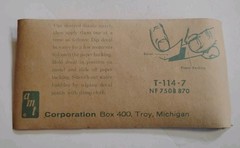 Vintage 1/25 Scale AMT 1971 Ford Mustang Mach 1 T-114 Original Decal Sheet.