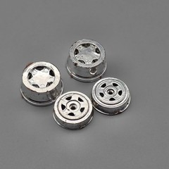 AMT/ERTL 1/25 Mummy Machine Parts Kitbash Chrome Drag Wheels Damaged Finish