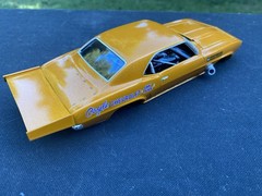 Drag Slot Car Hard Body 1969 Chevy Camaro, Outlaw, Gold
