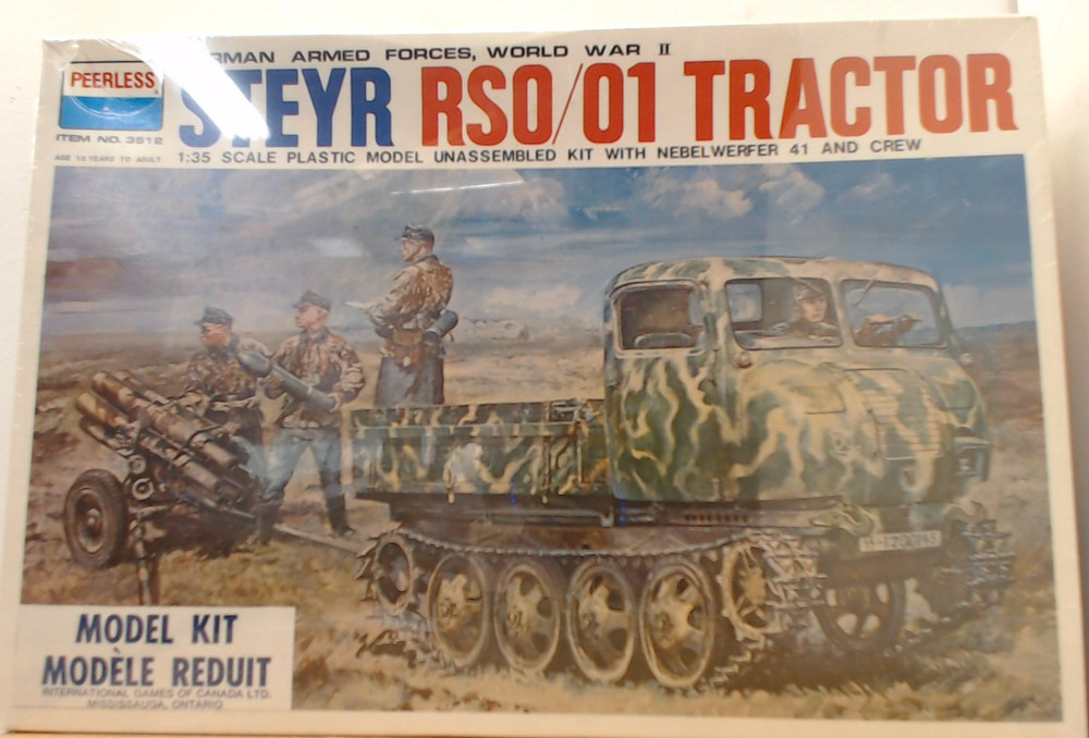PEERLESS 1/35 #3512 GERMAN ARMED FORCES STEYR RSO/01 TRACTOR MODEL KIT