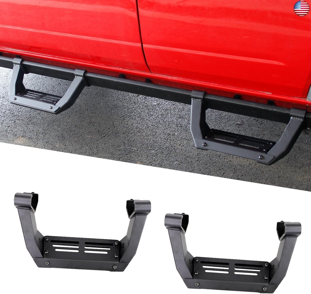 2 Pcs Side Steps Compatible with Ford Bronco 2/4 Door with Rock Rail 2025 2024