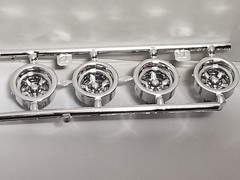 1977 Chevy Van CUSTOM 5 SPOKE MAG WHEELS from 1:25 AMT Model Kit 77 Chevrolet