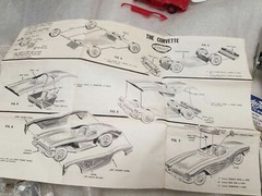 1962 Corvette Aurora Model Car Toy Vintage 1960’s Parts Collectible Classic Auto