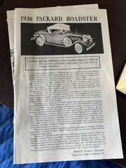 Vintage Gabriel Metal Model Kit 1/22 Scale Packard Roadster 1930