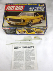Vintage Revell 1969 427 Camaro Yenko SC Coupe Model Kit Instructions Box Decals