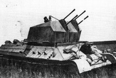 1/72 WWII T-34 with ZSU Flak 38 Military Wheels7213 Models kits