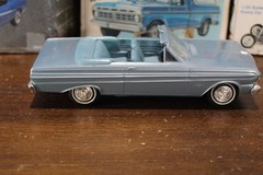 AMT 1965 Ford Falcon Convertible Silver Blue Promo 1/25