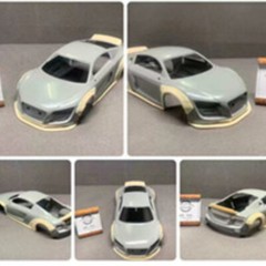 Wide Body Resin Kit for Audi R8 LB Unpainted Model 1/24th