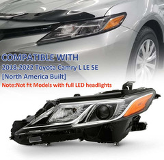 2018-2022 Camry L LE SE Headlights,Led Projector Headlight Assembly Compatible w