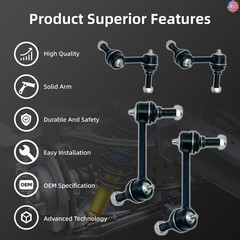 K6665 K6666 K6667 K6668 4Pcs Front Rear Stabilizer Sway Bar End Links for Isuzu