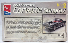 AMT ERTL 1963 Chevrolet Corvette Stingray 1/25 Scale Model Car Kit #6520