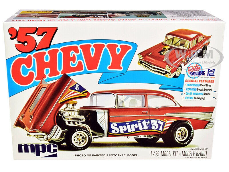 SKILL 2 MODEL KIT 1957 CHEVROLET GASSER FLIP NOSE “SPIRIT OF 57” 1/25 MPC MPC904