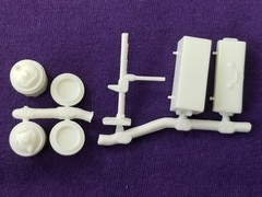 TOOL BOX , JACK & FUEL CANS from 1960 Ford Ranchero AMT 1:25 Model Kit