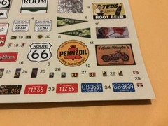 1 24 scale model parts Hi way Scene 37 Ford Decal Set Only