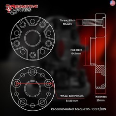 5×4.72 Wheel Spacers 1 Inch – 5 Lug CNC Machined Forged 5×120 Hubcentric