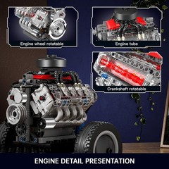 Mini V8 Engine Kits That Runs, Build Your Own Visible Car Motor, Physical Scienc