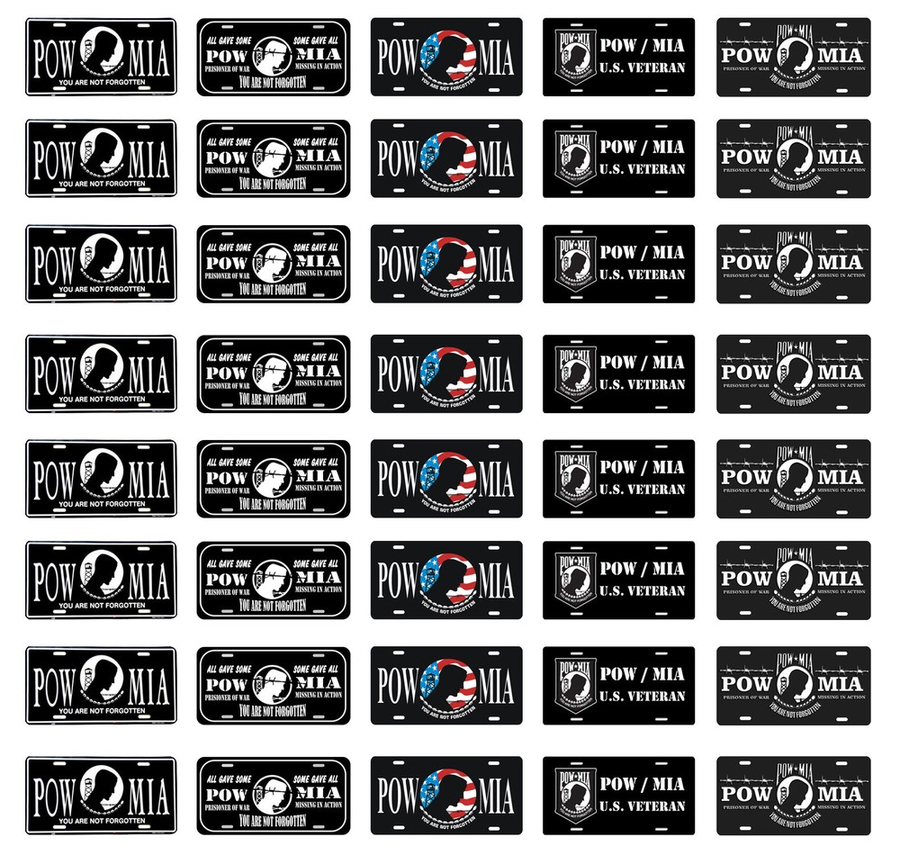 1/24 1/25 scale model car POW MIA license plates tags