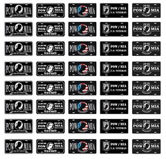1/24 1/25 scale model car POW MIA license plates tags