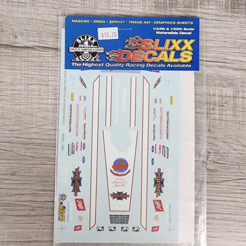 Slixx 1884 Schlitz/Blue Max 84 Mustang F/C Raymond Beadle 1/25 Waterslide Decal