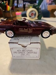 AMT ERTL 1993 CORVETTE CONVERTIBLE RED PROMO CAR 40TH ANNIV. ROAD TOUR