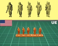 1/144 WWII Walking USA soldiers (fine detail) Resin kit (#USA375E)