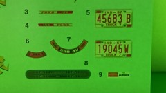1967 Ford F-100 Pickup Truck Moebius 1/25 Waterslide Decal Sheet Service Bed