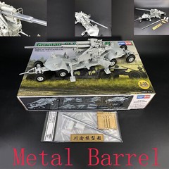 For 1/35 German FLAK 40 HobbyBoss 84545 Model Durable Metal Barrel Spare Part